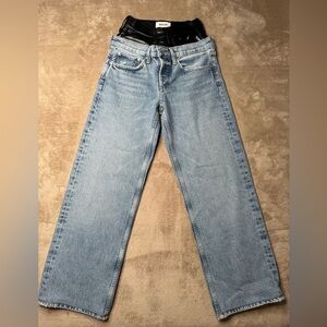 Agolde Light Blue Relaxed Straight Jeans